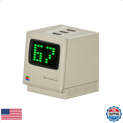 Sharge Usb C Charger Retro 67 Power Display 3-Port Gan Charger Digital Rain 67W