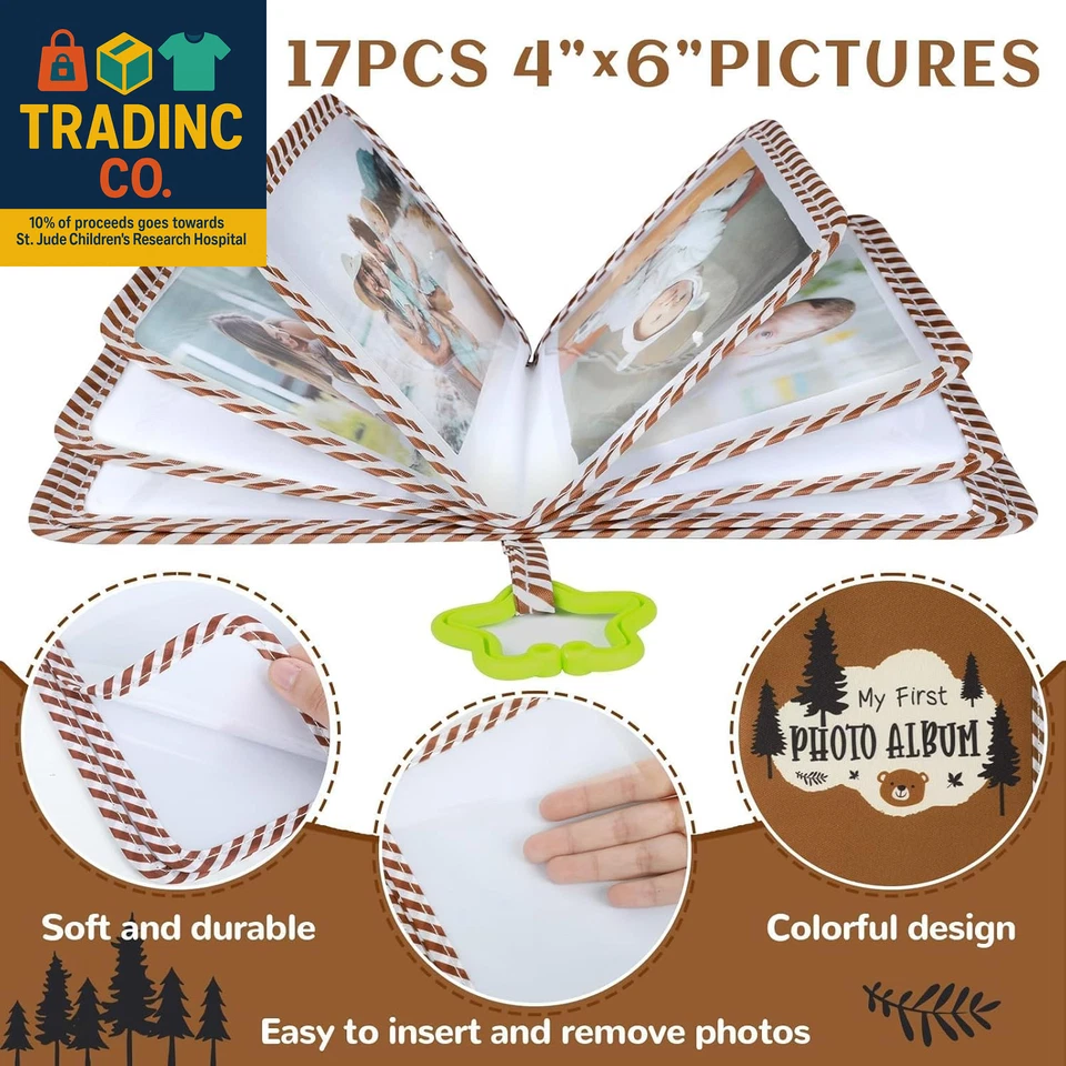 Baby'S My First Family Album Soft Photo Cloth Book Forest Brown Bear My First Bo - Image 3 of 4