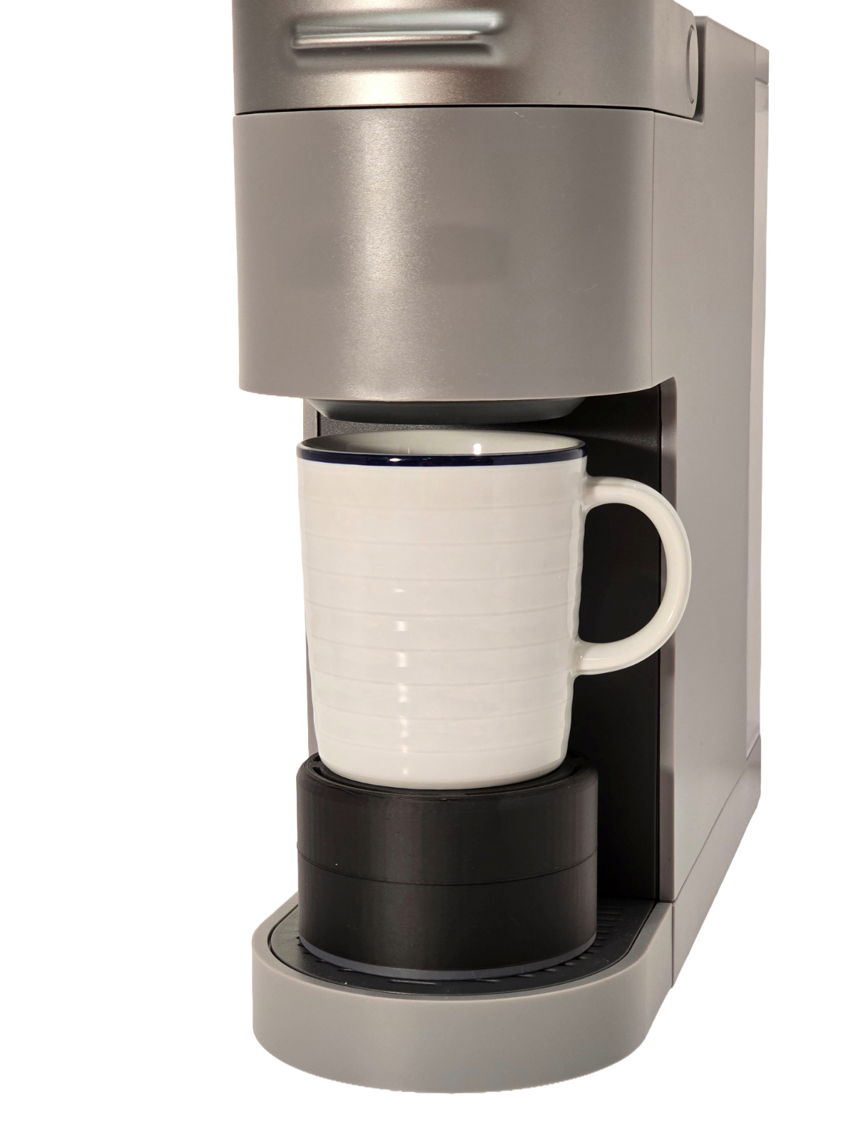 Anti-Splash Adjustable Cup Stand Accessory for Keurig Coffee Makers Black / Gray