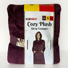 Sleep Lounger Cozy Plush Women  s Small Medium 4-10 32 Degrees Heat Wine Red