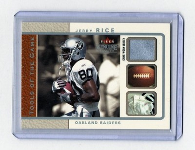 2003 Fleer Genuine Insider Jerry Rice Tools of the Game Jerseys /199 #TG-JR HOF