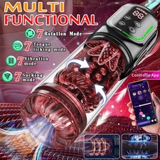 Male Masturbaters Automatic HandsFree Rotating Cup Thrusting Stroker Lubricants
