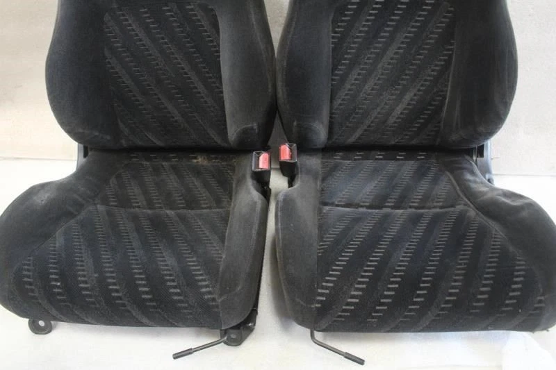 1997 1998 1999 2000 2001 HONDA PRELUDE DRIVER PASSENGER FRONT SEATS BLACK Foto 2 de 4