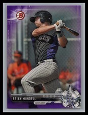 2017 Bowman #BP86 Brian Mundell Prospects #17/250 Purple Paper Colorado Rockies