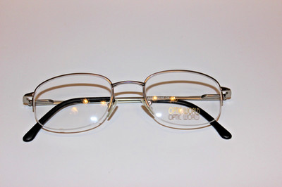 New Optic World 614 Eyeglass Frames 50-19-140 C6 Silver Clear Glass for Rx