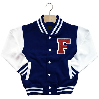 CLASSIC VARSITY BASEBALL JACKET UNISEX PERSONALIZED GENUINE US F COLLEGE LETTER