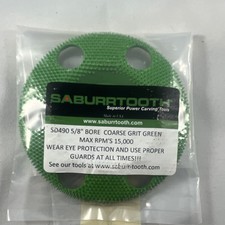 Saburrtooth SD490 5/8" Bore Coarse Grit Green Power Carving Disc