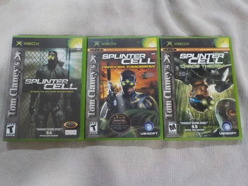 Tom Clancy Splinter Cell Trilogy Bundle – Original Xbox – 3 Game Lot – Tested