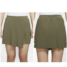 NWT Nike Dri-Fit Pleated Golf Tennis Skirt Sz M Olive Green Athletic
