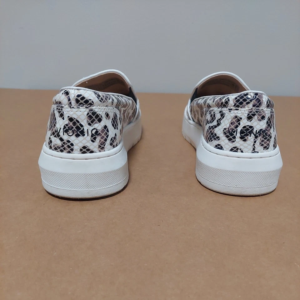 Zapatilla deportiva sin cordones Vionic Dinora para mujer con plataforma marrón estampado animal talla 7 cómoda Foto 4 de 4