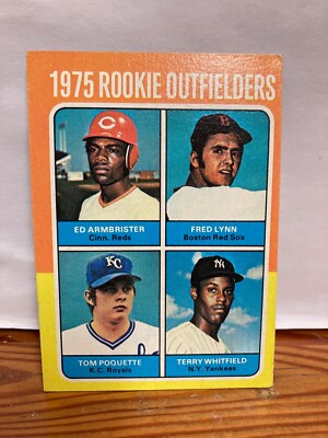 1975 Rookie Outfielders Fred Lynn Rookie 1975 Topps  Baseball Karte