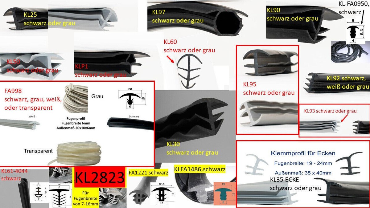 SMI Kantenschutz Für Bleche 0,5 -32 Mm Klemmprofil PVC Kederband Kaufen