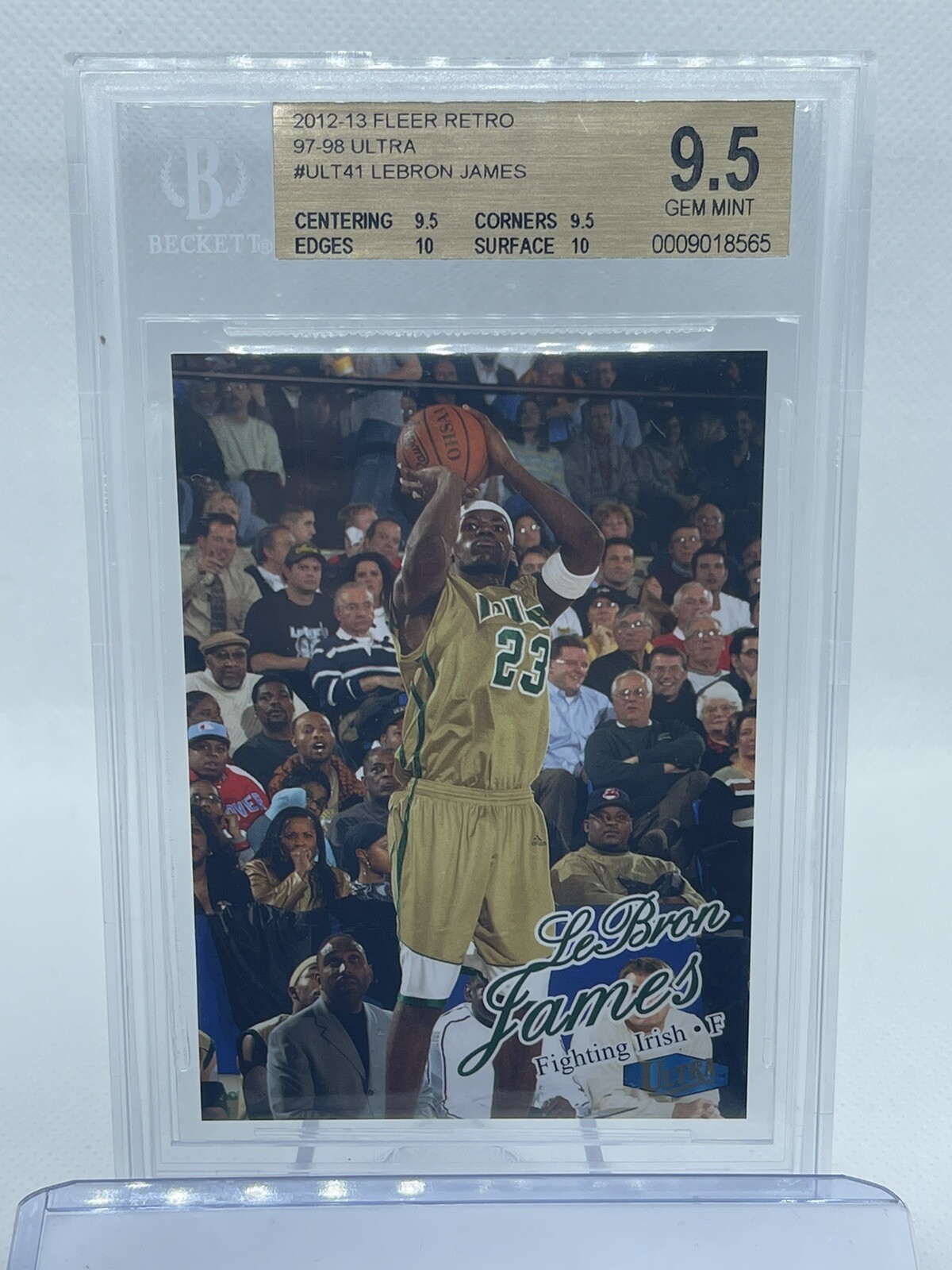 2012-13 Fleer Retro Ultra 97-98 LeBron James #41 BGS 9.5 Gem Mint Very Low Pop