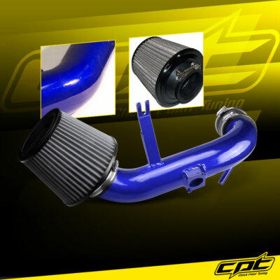 For 09-15 Lancer 2.4L 4cyl Automatic Blue Cold Air Intake + Blue Filter Cover