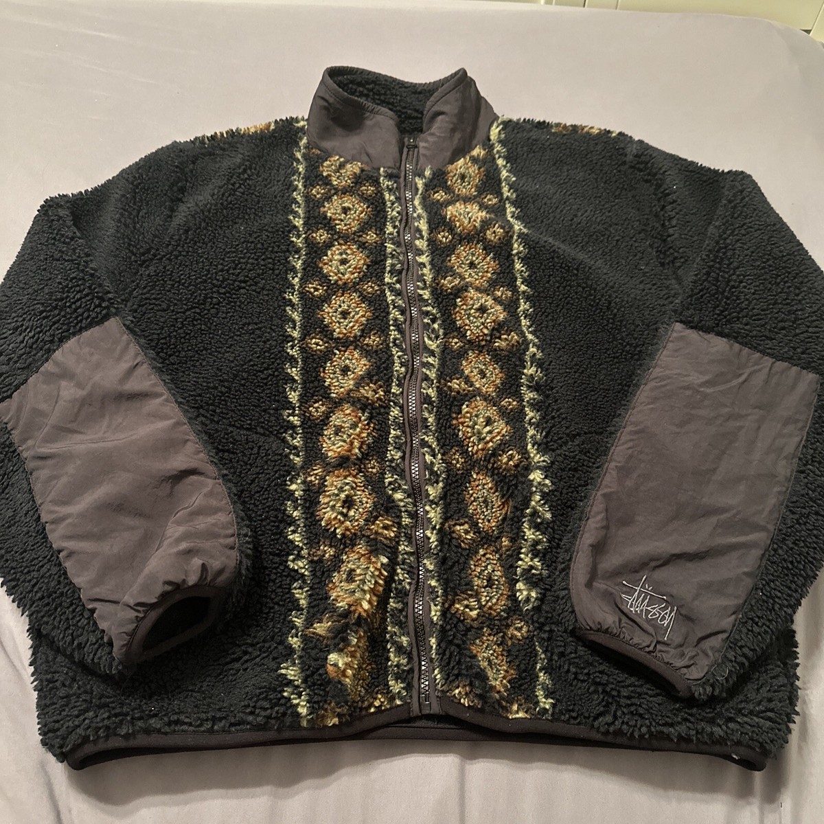 stussy noma Lima Jacquard Sherpa Jacket