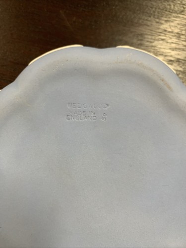 Vintage Wedgwood blau Jaspis Muster gerippte Box mit Deckel 5"" W - Bild 4 von 7