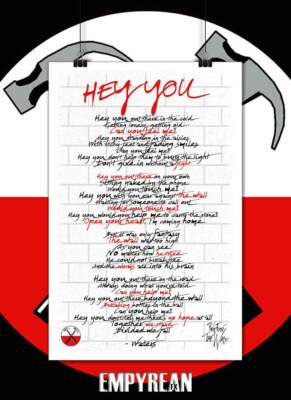 Pink Floyd The Wall Hey You Song Lyrics Poster Art Print | eBay