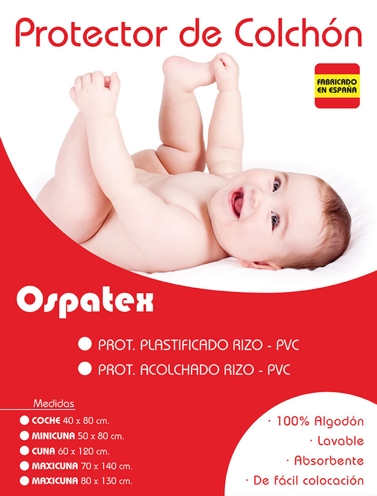 protector de colchón par bebe, minicuna , cuna, maxicuna, coche PVC plastificado