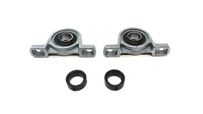 Asahi Pillow Block Ball Bearing W/ Locking Collar UP002 [Lot of 2] NOS