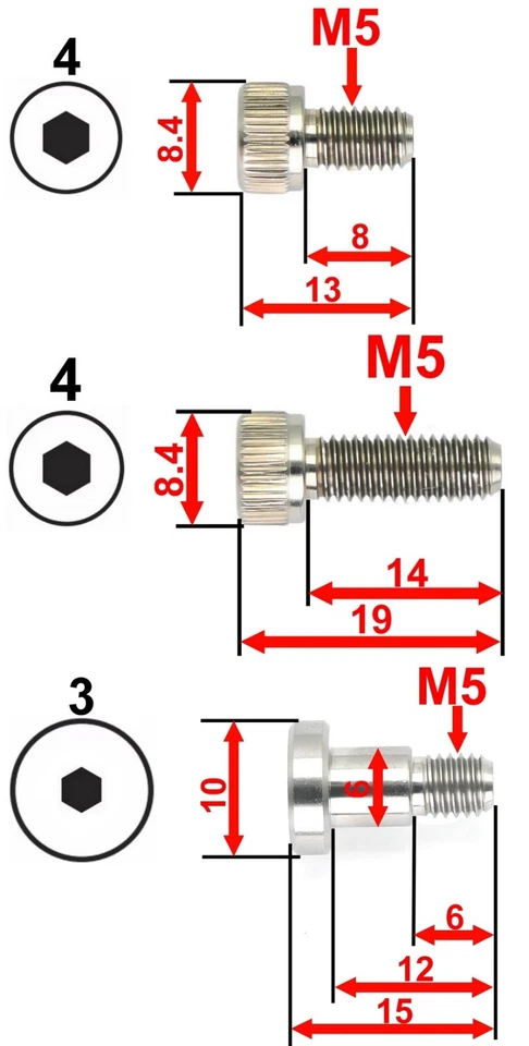 EASTON & RACE FACE: ¡Juego de 3 tornillos en TITANIO para mando a distancia de tija de sillín ajustable! Foto 2 de 3