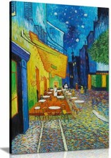 Vincent Van Gogh The Cafe Terrace On The Place Du Forum Canvas Wall Art Print