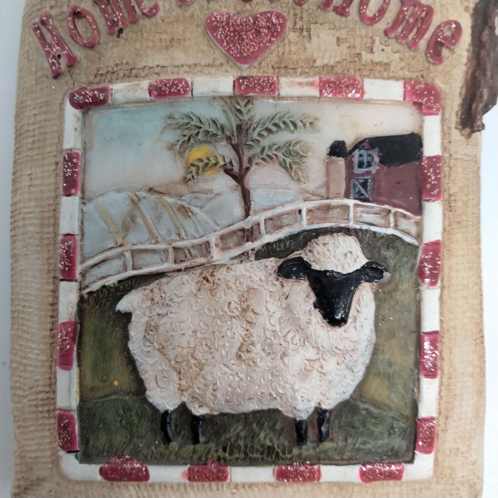 Home Sweet Home Christmas Ornament Sheep Farmhouse