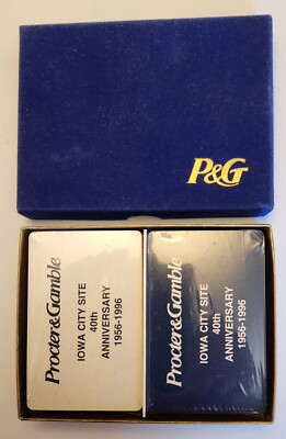 New Procter and Gamble 2 Pack Playing Cards - Iowa City Plant 40th Anniversary 