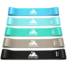 5X Resistance Loop Bands Strength Fitness Gym Exercise Yoga Workout Pull Up Set