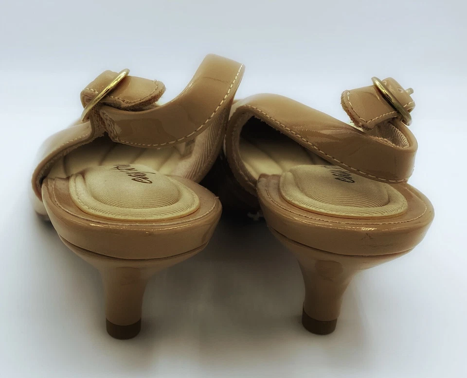 Easy Street Nude Slingback Buckle Kitten Heel For Women’s Size 7M EUC - Image 3 of 4