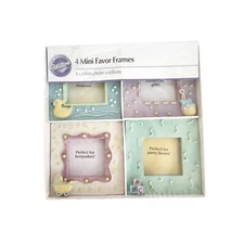 Wilton Mini Picture Frames Set Of 4 Baby Shower Favors Photo Gift 3x3 Frames NIP