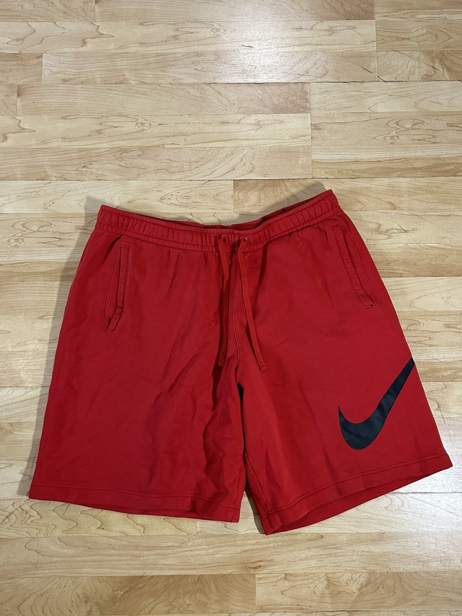 Mens Nike Sportswear Club Fleece Shorts Red size 2XL | eBay