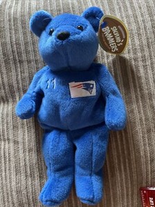 Salvino's Bammers NFL Plush Beanie Bear Drew Bledsoe #11 New England Patriots