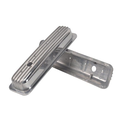 For 87-97 SBC Chevy Vortec 350 Center Bolt Finned Short Valve Cover+PCV Breather - Foto 5 di 10