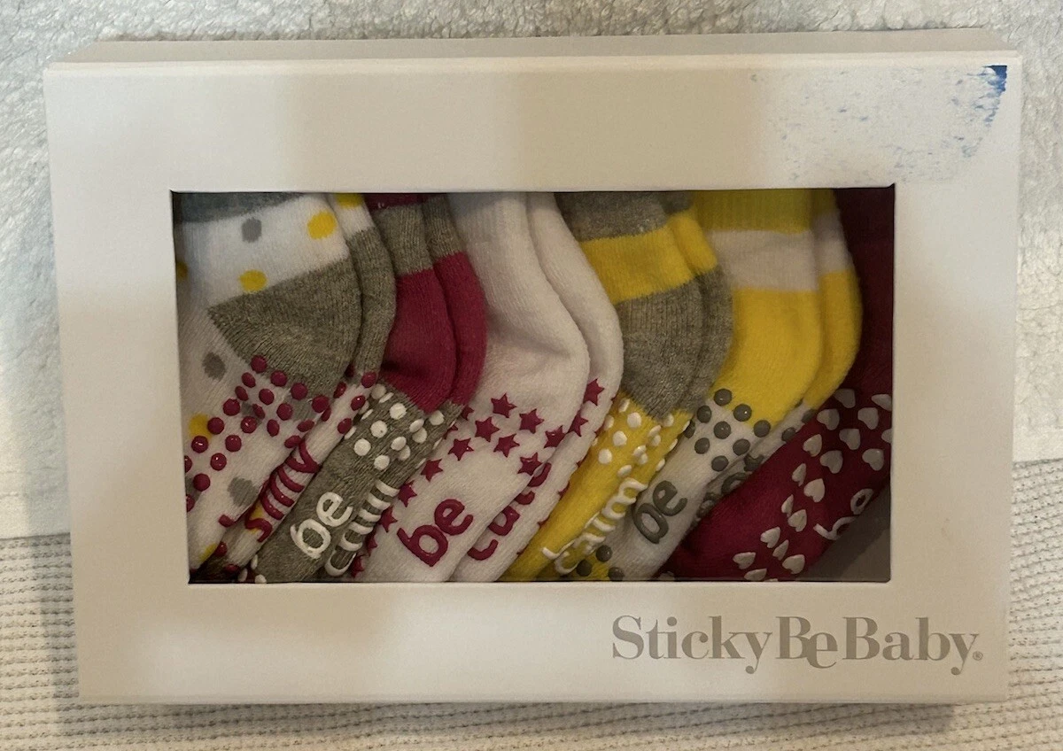 NWOT Sticky Be Baby Non Slip Grip Socks IN BOX 6m-24m, Pink/Yellow 6 Pair
Opens in a new window or t