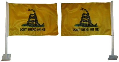 Lot of 12 12x18 Gadsden Yellow Snake Rough Tex Knit Double Side 12''x18'' Car Flag