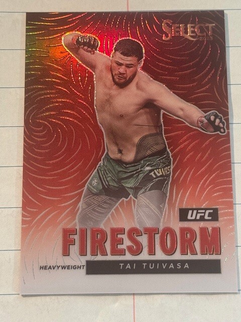 Tai Tuivasa Firestorm Insert SP - 2023 Panini Select UFC #7 Case hit Shooey