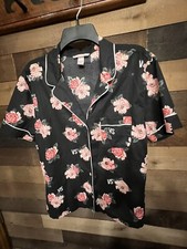 Victoria's Secret Black pajamas top, VS Short Sleeves Sleep Shirt, Size M
