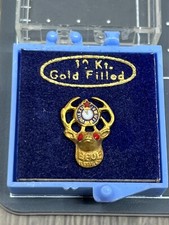 10KT Gold Filled Benevolent & Protective Order of Elks Lodge Enamel Lapel Pin