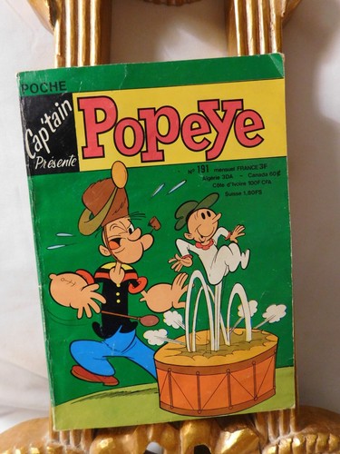 Popeye Cap'tain Presente  Poche No 1191 Vintage 1978 French Text