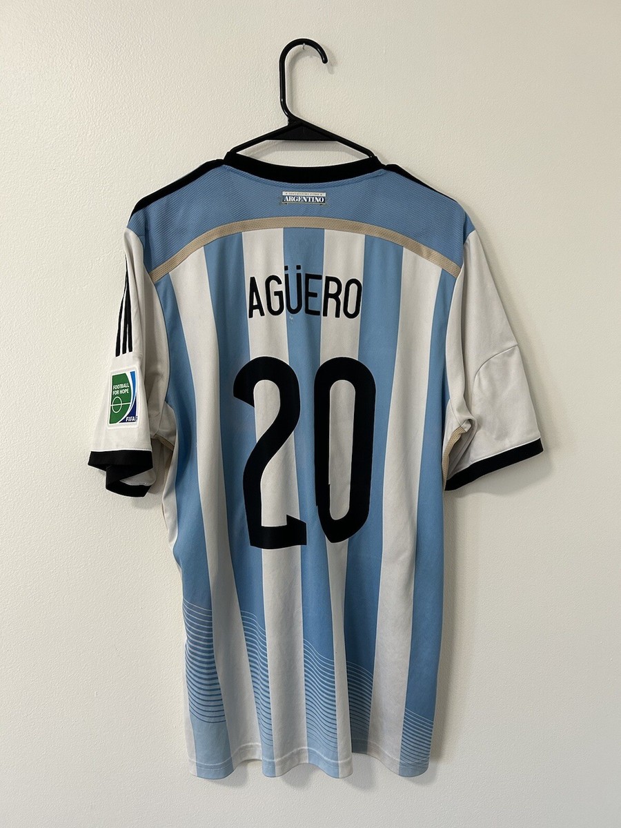 ウェア 14's World Cup Argentina Home Game SH Argentina Home FIFA World Cup Brazil 2014 Agüero #20 (L) | eBay