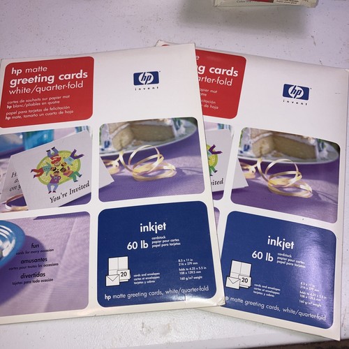 Hewlett Packard HP Greeting Card Paper with 20 Sheets and 20 Envelopes ...