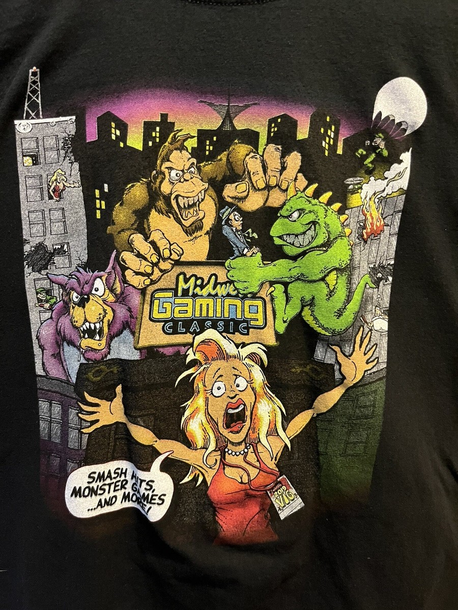 Midwest Gaming Classic Rampage T-Shirt Size XL Black RARE