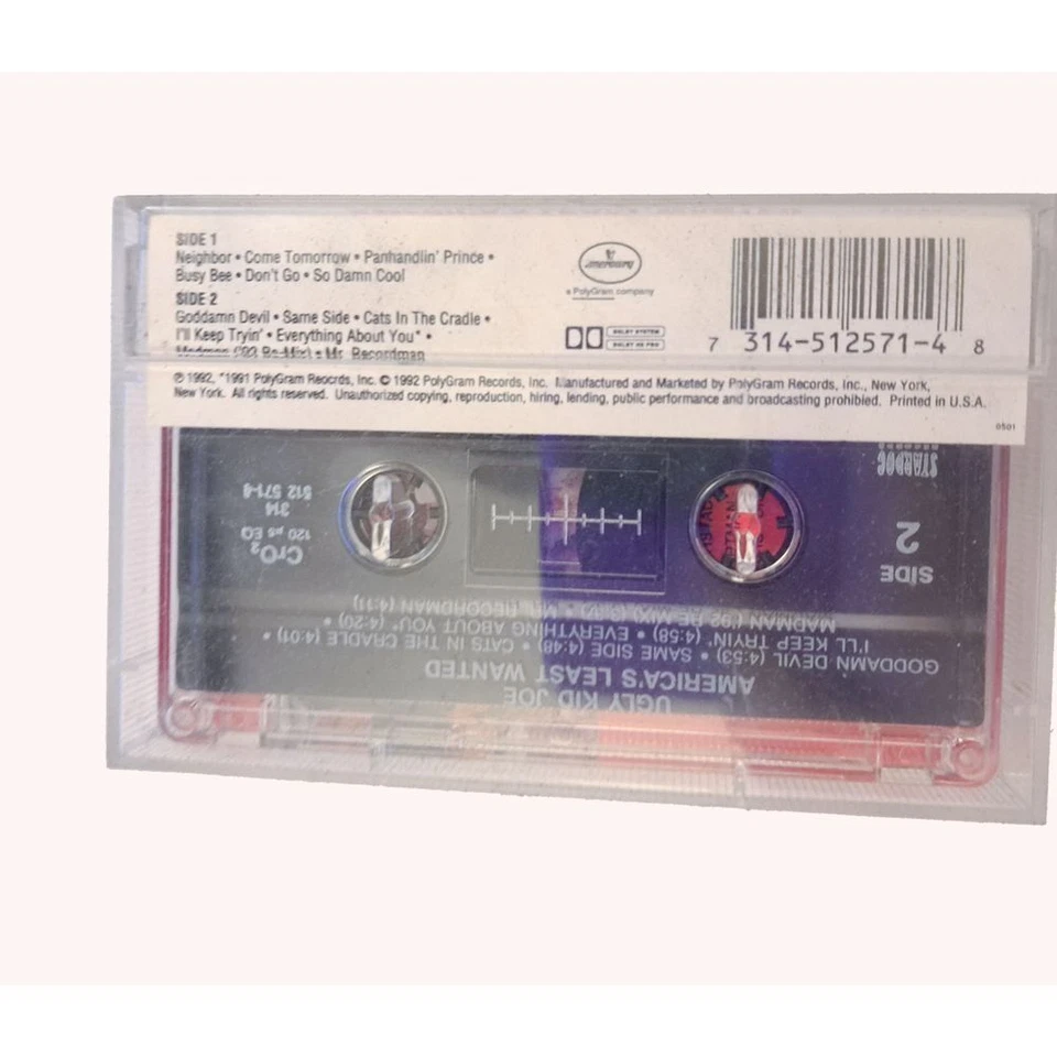 Ugly Kid Joe America's Least Wanted Cassette Tape 90s Rock Music Album Mercury Foto 2 de 4