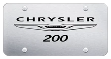 Chrysler 200 Logo Nameplate Laser Etched License Plate Official Licensed