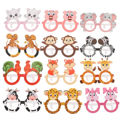 12 Pcs Paper Animal Glasses Child Party Boys Children Favors eBay