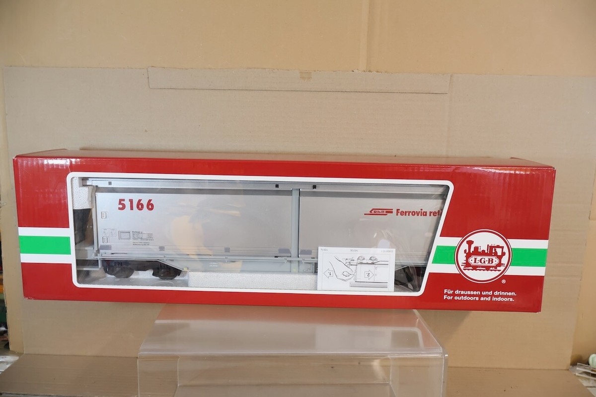 LGB 41573 G GAUGE SBB CFF RhB SLIDING WALL BOGIE WAGON 5166 MINT