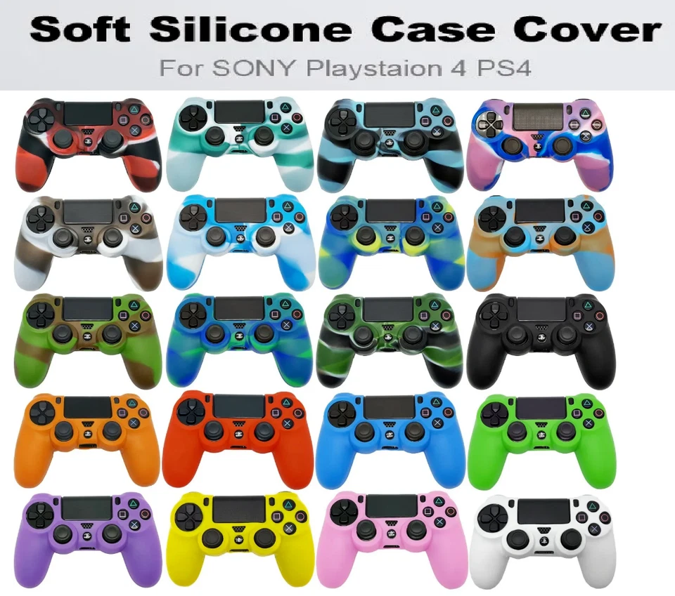 MOBITOOLS-UK Camo CASE Protect Grips Silicone Rubber Cover Skin for Sony PS4 Controller - UK