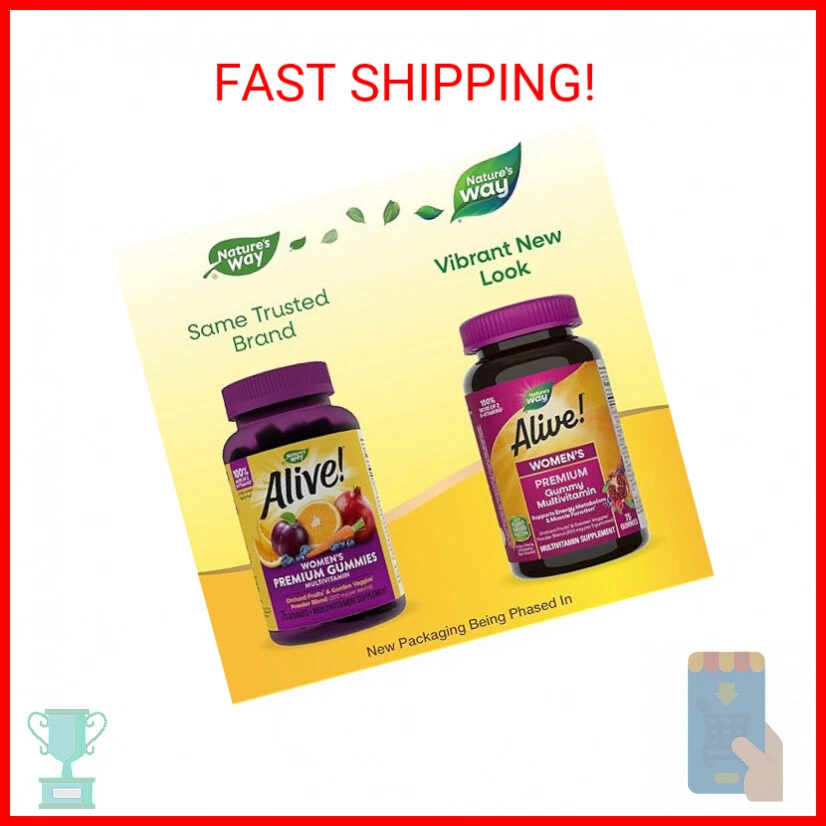 Nature’s Way Alive! Multivitamínico gomoso premium para mujer, apoya metabolitos energéticos Foto 2 de 2