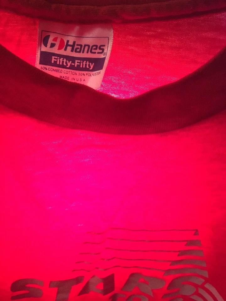 Camiseta De Colección Stars To Go Video Network VHS Hanes M/L Estrellas Películas Suave Delgada Foto 3 de 4