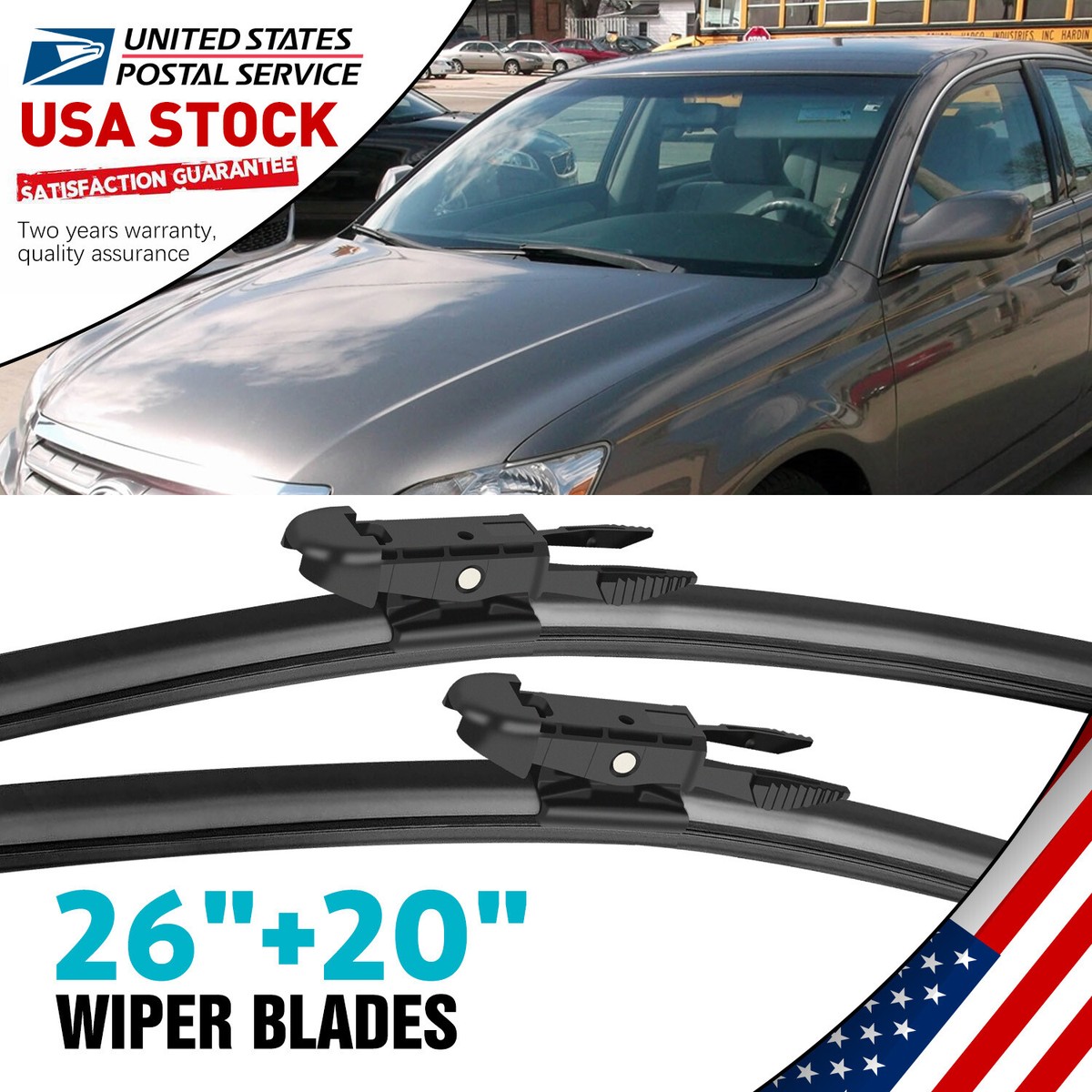Erasior 24" 20" I&L Windshield Wiper Blades Fit For Ford Escape 2023-2020 / Taurus 2009-2008 /Taurus X 2009-2008, 24 In 20 In For Car Front Window, Pack Of 2 With Accessories, Y15P8B4S - Foto 11